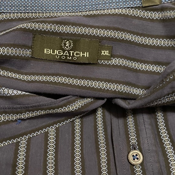 Mens Button Down Shirt XXL Bugatchi Uomo - Picture 7 of 11